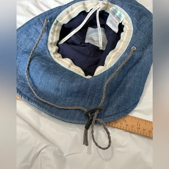 Coolibar upf 50 flora gardening hat chambray size small - Picture 7 of 9